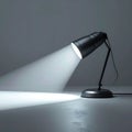 Focused Beam of Light from a Modern Desk Lamp Royalty Free Stock Photo
