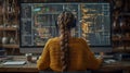 Focused Developer Working on Code in a Cozy Workspace