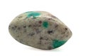 Green K2 Jasper tumbled crystal, K2 granite, tumbled stone green azurite - malachite Royalty Free Stock Photo