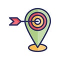 Focused location Isolated Vector icon which can easily modify or edit Royalty Free Stock Photo