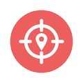 Focused location Vector icon which can easily modify or edit Royalty Free Stock Photo