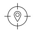 Focused location Vector icon which can easily modify or edit Royalty Free Stock Photo