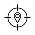 Focused location Vector icon which can easily modify or edit Royalty Free Stock Photo
