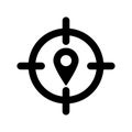 Focused location Vector icon which can easily modify or edit Royalty Free Stock Photo