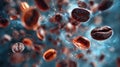 Focused medium view of coffee beans releasing ethereal polyphenol particles blurred background emphasizes bioactive Royalty Free Stock Photo