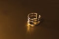 Focused old designed silver rings Royalty Free Stock Photo
