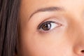 Focused on perfection - cosmetics. Closeup beauty shot of a womans face. Royalty Free Stock Photo