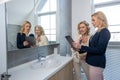 Professional realtor showing a new house to her female client Royalty Free Stock Photo