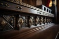 focused shot of tudor decorative features