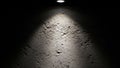 Focused Spotlight on Textured Concrete Wall Dark Background with Dramatic Illumination Rough Surface Royalty Free Stock Photo
