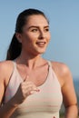 Focused Stride: Close-Up Capture of Intensely Running Athlete.