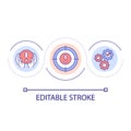 Focusing on risks loop concept icon