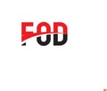 FOD Letter Initial Logo Design Vector Illustration Royalty Free Stock Photo
