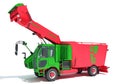 Fodder Mixing Wagon Truck 3D rendering on white background