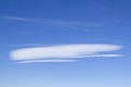 Foehn cloud on the blue sky Royalty Free Stock Photo