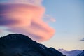 Foehn clouds - Lenticularis clouds - , South Georgia Royalty Free Stock Photo