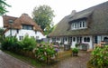 Thatched-roof Houses on Foehr Island Royalty Free Stock Photo