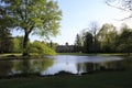 Foerch Castle near Baden-Baden Rastatt in Black Forest with public park Royalty Free Stock Photo