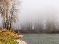 Fog on the banks of Snoqualmie river