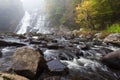 Fog at Barberville Falls Royalty Free Stock Photo