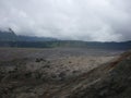 When the fog begins to descend at the foot of Mount Bromo Royalty Free Stock Photo