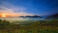 Fog in the Bieszczady Mountains Royalty Free Stock Photo