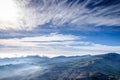 Fog on Blue Sky and Cloud Mountain View Royalty Free Stock Photo
