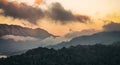 Fog and cloud mountain forest