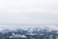 Fog and clouds over landscape from VeslehÃÂ¸dn Veslehorn, Hemsedal Norway Royalty Free Stock Photo