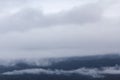 Fog and clouds over landscape from VeslehÃÂ¸dn Veslehorn, Hemsedal Norway Royalty Free Stock Photo