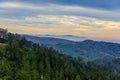 Fog rolling in around Mount Tamalpais north of San Francisco Cal Royalty Free Stock Photo