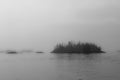 Fog coastline, Ketchikan, Alaska near Tracy Arm Fjord