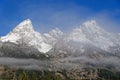 Mist over the Grand Teton range Royalty Free Stock Photo