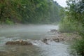 The fog at early morning on Kolpa river