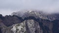 Fog-Enshrouded Mountain Range.