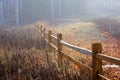Fog and Fence Royalty Free Stock Photo