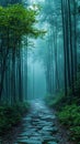 Fog Forest Path Royalty Free Stock Photo