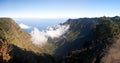 Fog forms on Kalalau valley Kauai Royalty Free Stock Photo