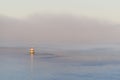 Fog hiding navigation marks Stockholm archipelago