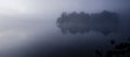 Fog on Island Lake Royalty Free Stock Photo