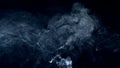 Fog, isolated smoke on a dark background.