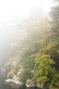 Fog at Lake Minnewaska, at Minnewaska State Park, in the Shawangunk Mountains, New York Royalty Free Stock Photo