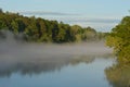 Fog on a lake Royalty Free Stock Photo