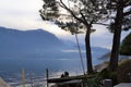 Lake of the Swiss city of Lugano. Royalty Free Stock Photo