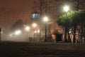 Fog on the Levee Royalty Free Stock Photo
