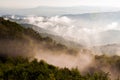 Fog and low clouds in the Blue Ridge Mountains, seen from Skyline Drive in Shenandoah National Park, Virginia