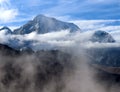Fog and Mist Covered Mountain Royalty Free Stock Photo