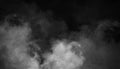 Fog and mist effect on black background. Smoke texture overlays Royalty Free Stock Photo