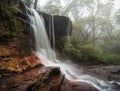 Fog and mist at Weeping Rock Wentworth Falls Royalty Free Stock Photo