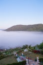 Fog in the morning with mountain at Khao Kho, Thailand Royalty Free Stock Photo